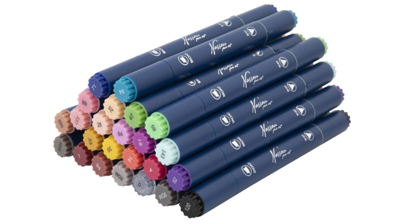 Alcoholmarkers Nassau Arts duopunt set à 24 kleuren