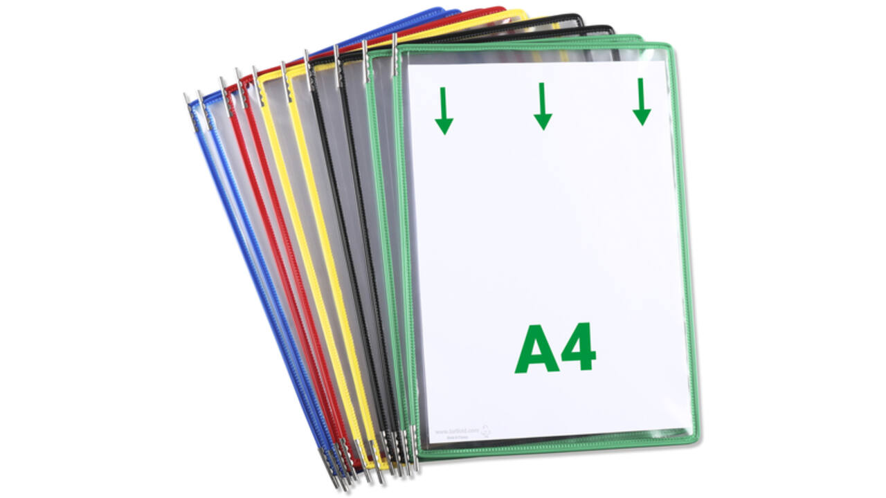 Zichtpaneel Tarifold A4 verticaal assorti 10 stuks