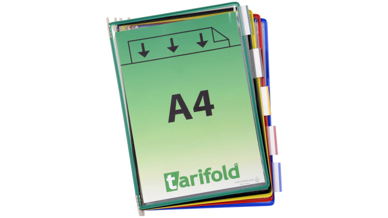Zichtpaneel Tarifold A4 verticaal assorti 10 stuks