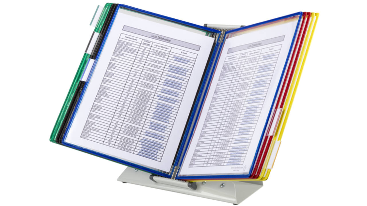 Zichtpanelensysteem bureau Tarifold metaal A4 met 10-tassen assorti