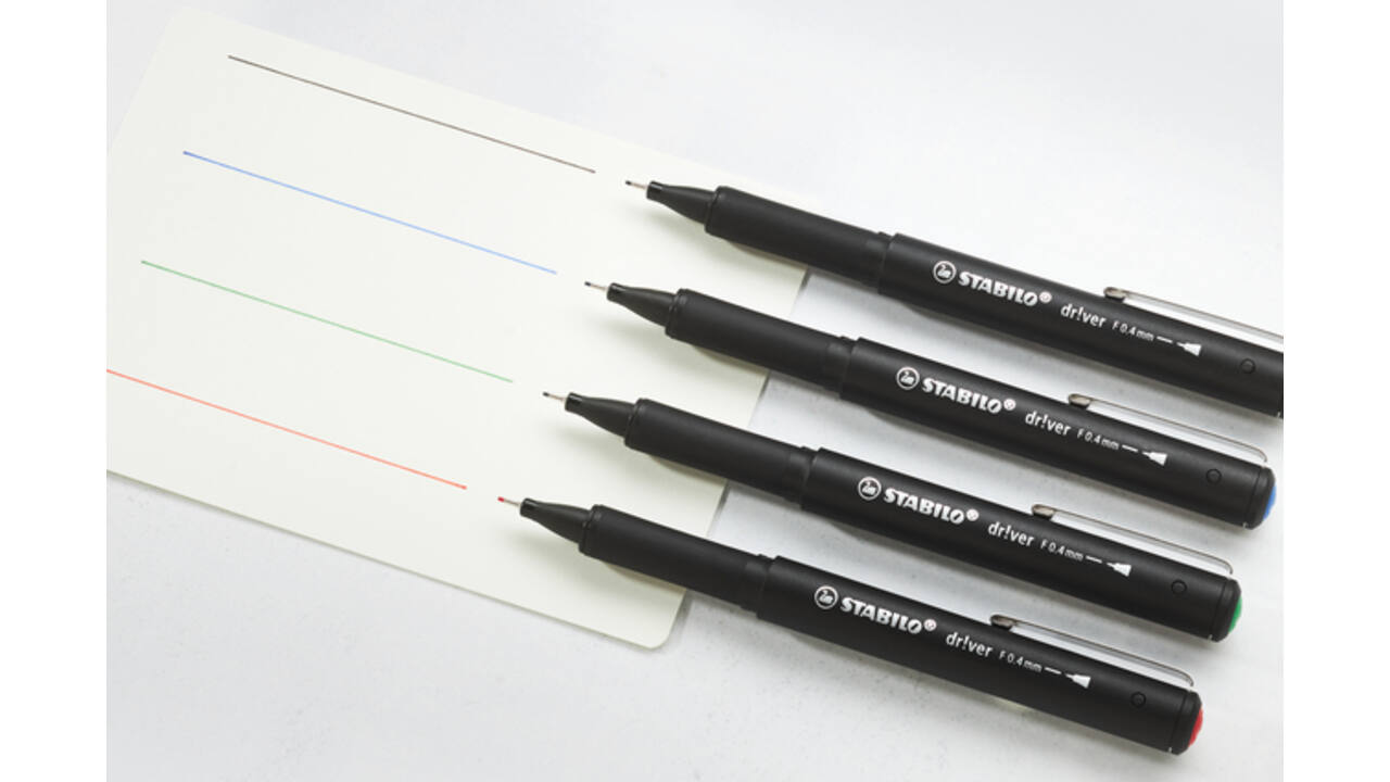 Fineliner STABILO dr!ver fijn blauw