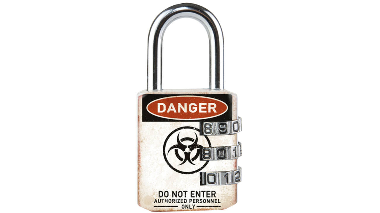 Hangslot Masterlock 3-cijfer combinatie 30mm danger motief