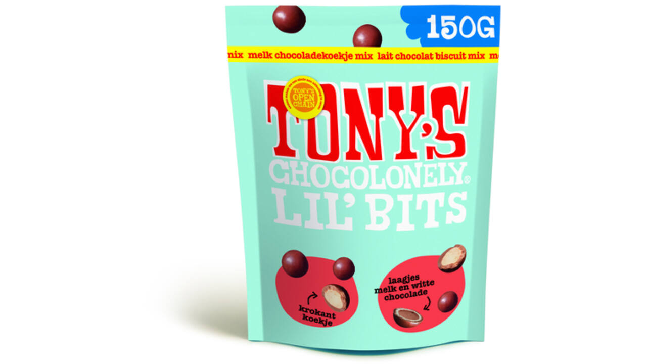 Chocolade Tony's Chocolonely Lil' Bits melk koekje mix 150 gram