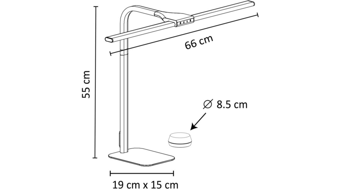 Bureaulamp Unilux Strata base led zwart