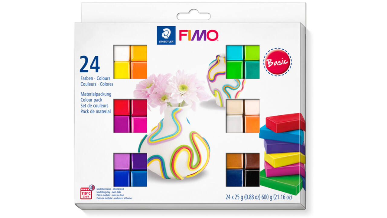 Boetseerklei Fimo soft set colour pack 24 kleuren