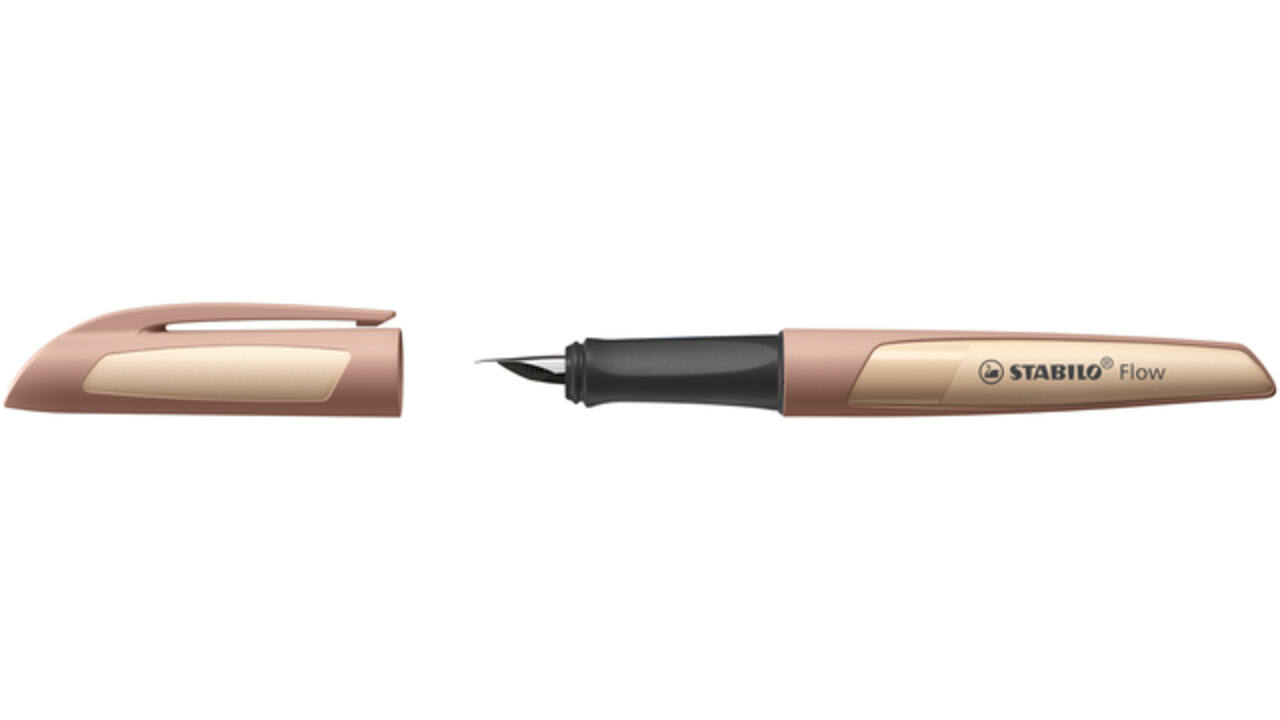 Vulpen STABILO Flow medium lichtbruin blister à 1 stuk