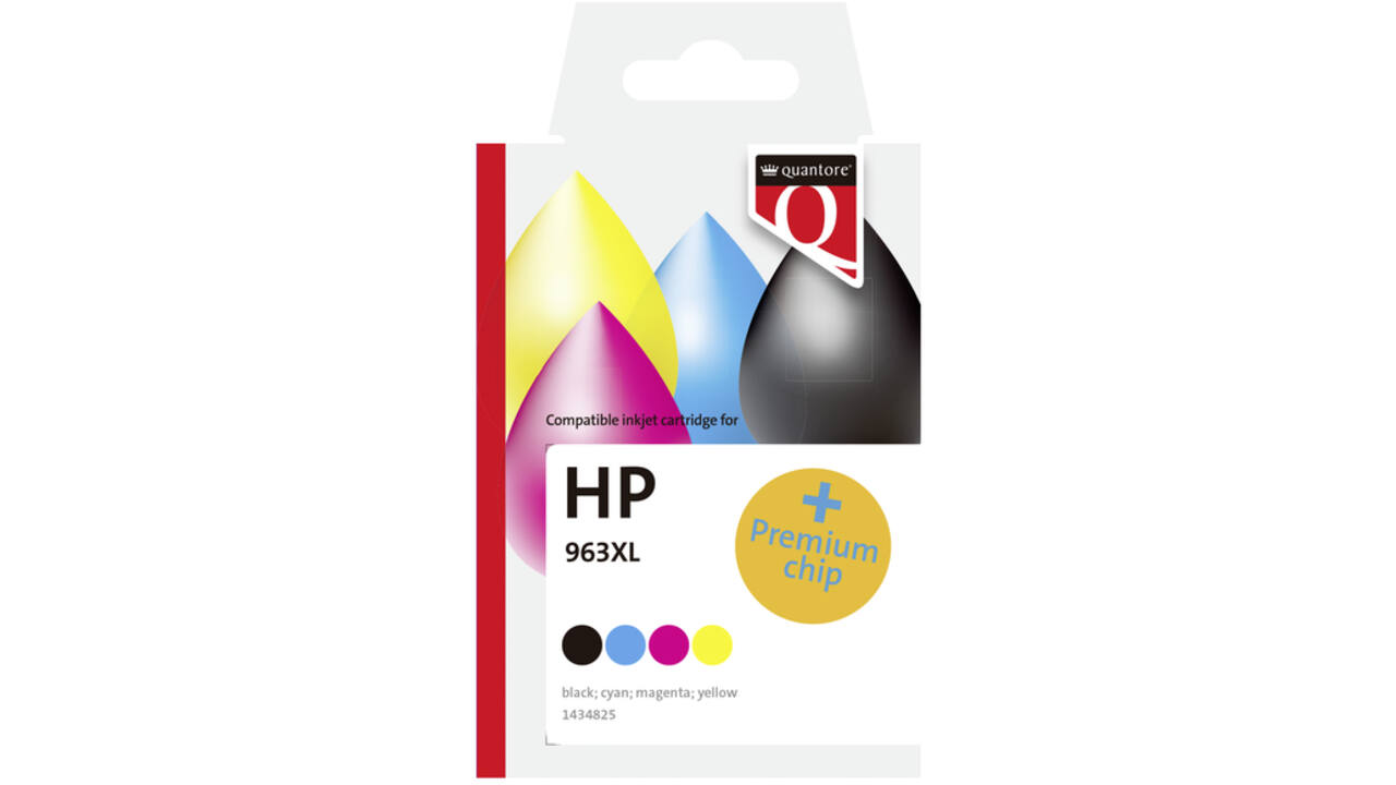 Inktcartridge Quantore alternatief tbv Hp 912XL 3YL83AE hc geel