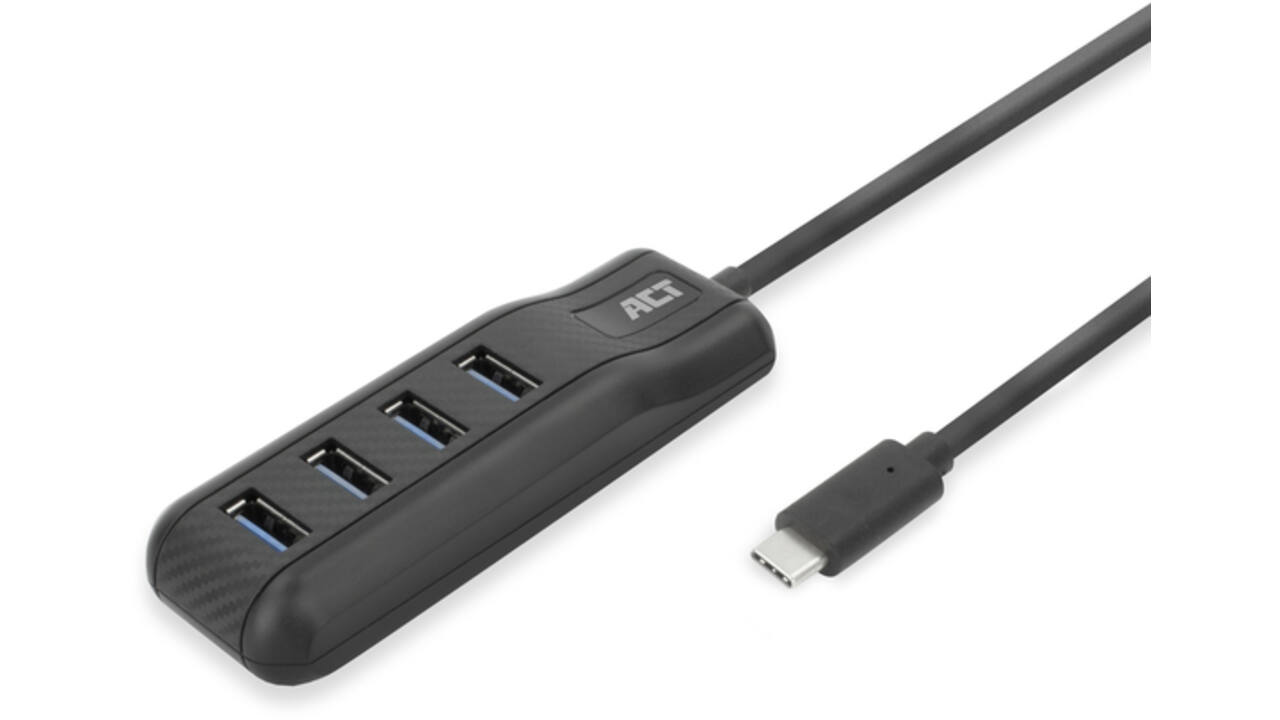 Hub ACT USB-C 3.0 4 poorts USB-A