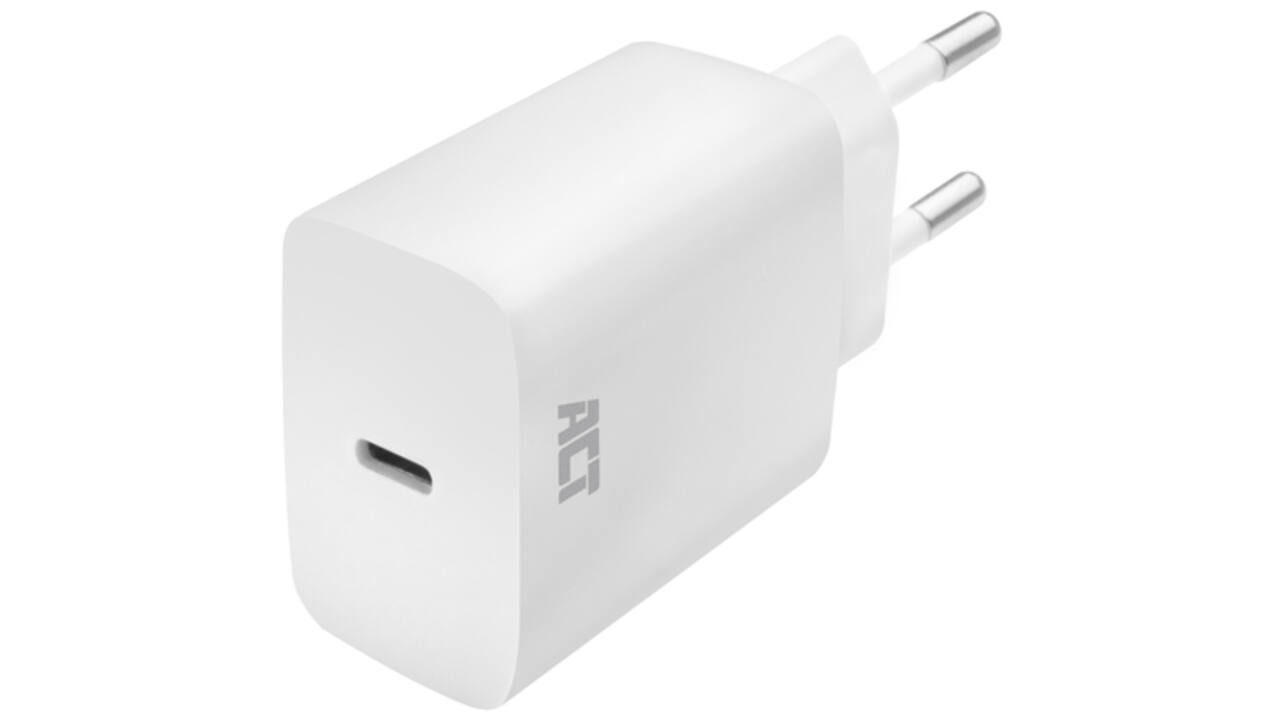 Oplader ACT USB-C 1-poort 20W Power Delivery