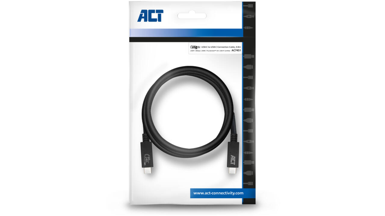 Kabel ACT USB4 40Gbps USB-C USB-IF