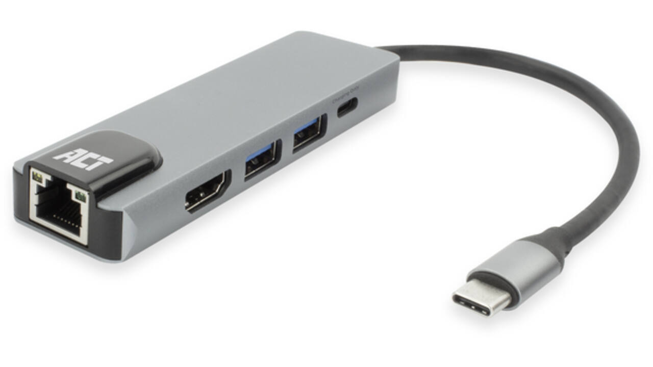 Dockingstation ACT USB-C 4K voor 1 HDMI monitor