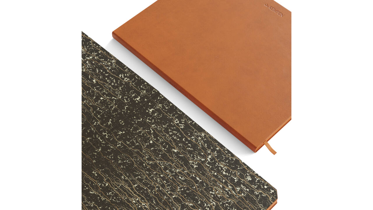 Notitieboek de KEMPEN Atlas 110x160mm blanco 160 pagina's 90gr bruin