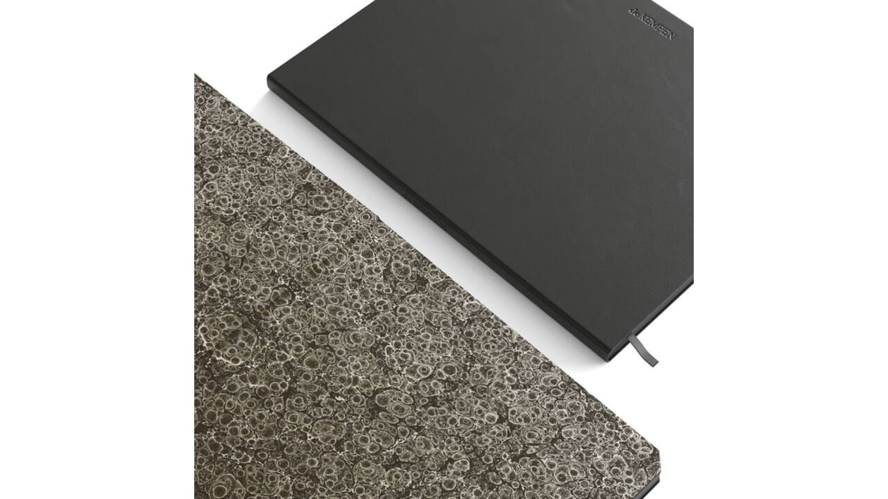 Notitieboek de KEMPEN Ashblack 171x220mm lijn 192 pagina's 90gr zwart