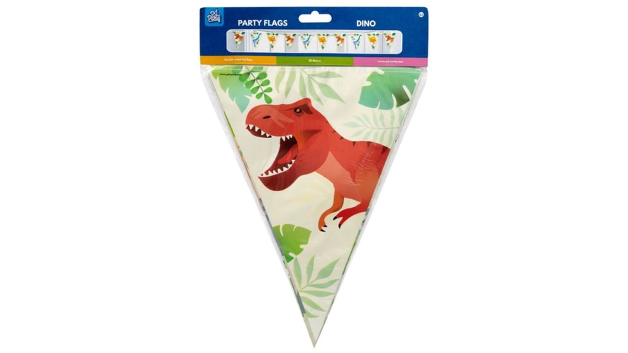 Vlaggenlijn Dino folie 10 meter
