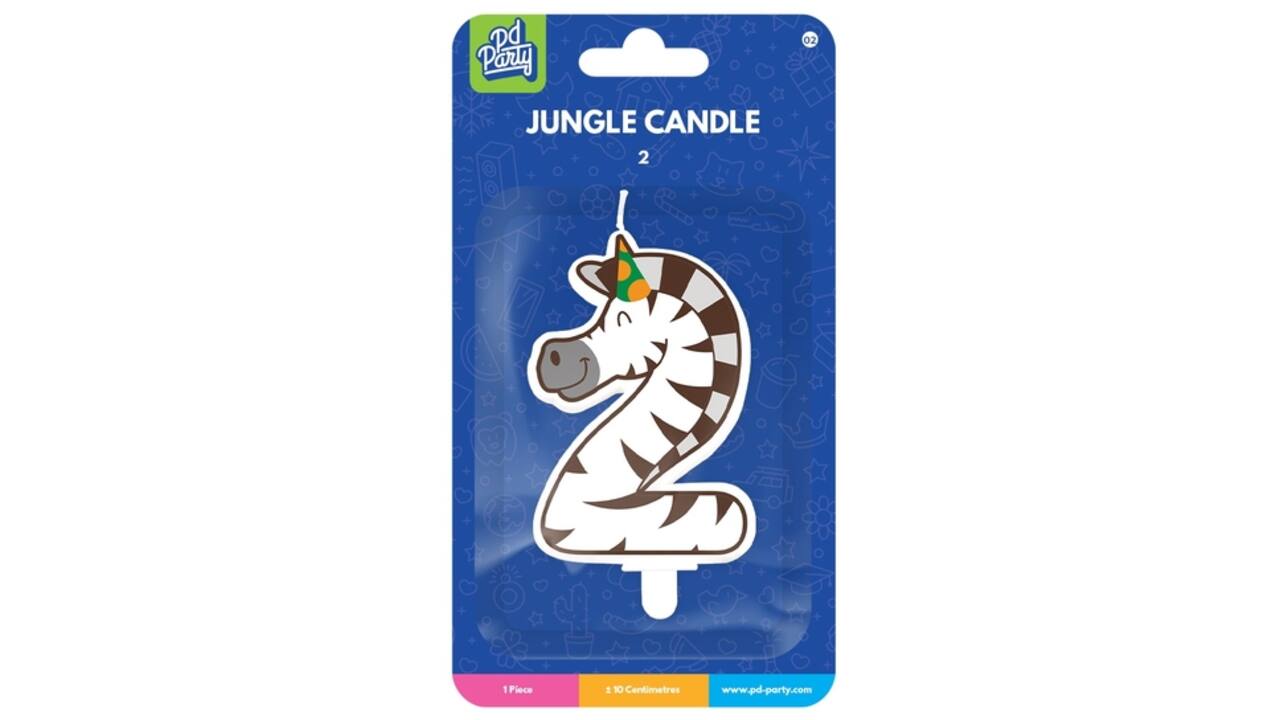 Jungle candle 2 Zebra