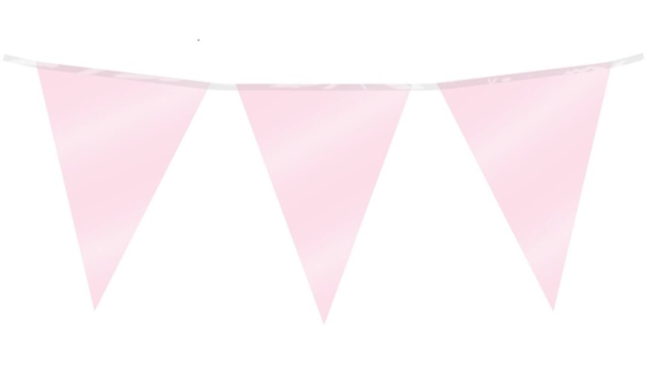 Party Flag Foil Baby Pink