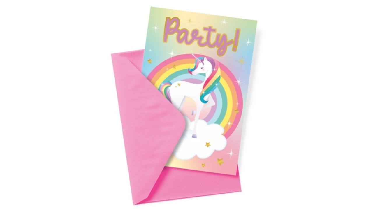 Uitnodigingskaarten Unicorn