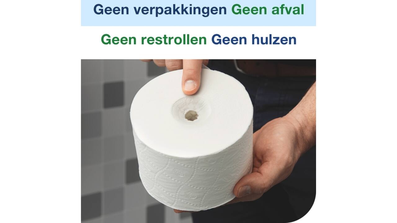 Toiletpapierdispenser Tork T7 Elevation OptiServe Coreless medium verticaal duo wit 558040