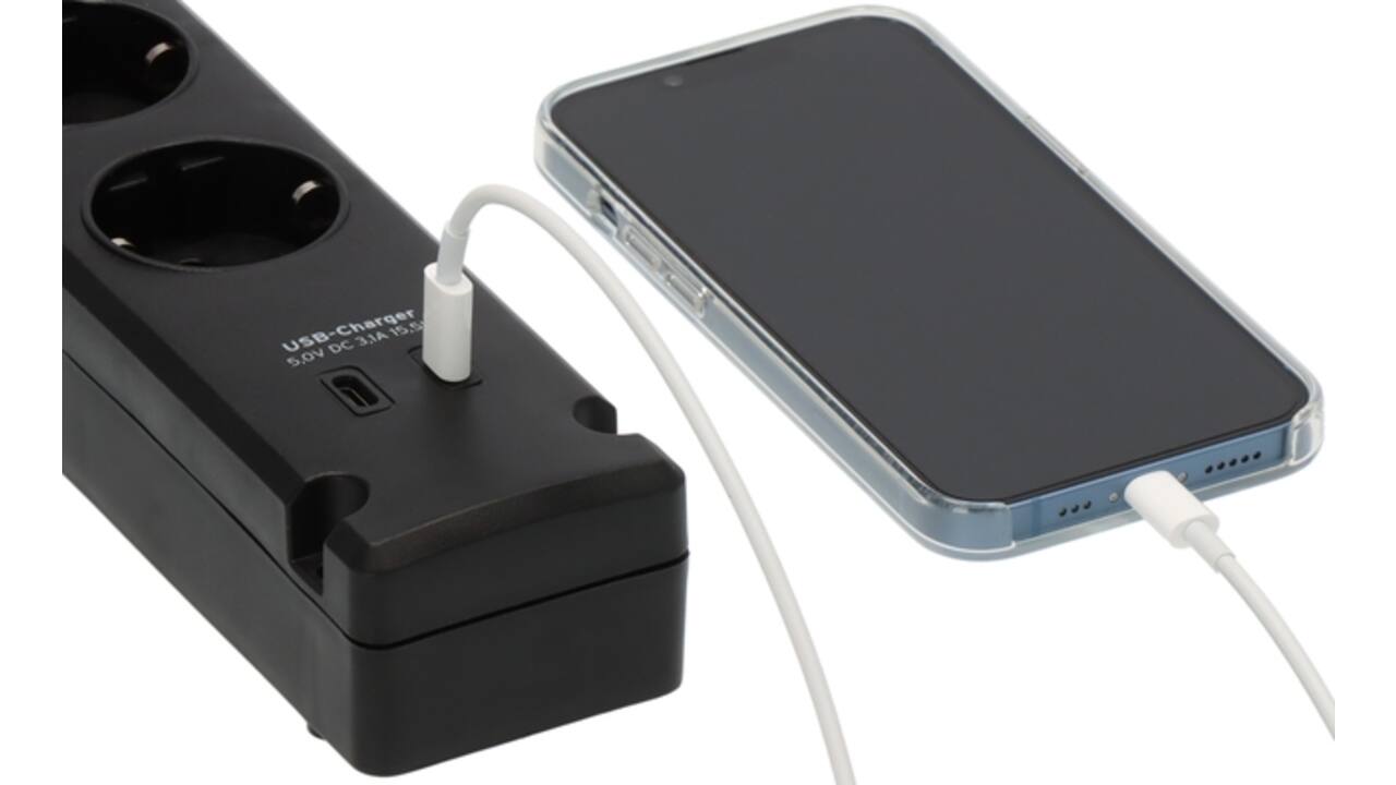 Stekkerdoos Brennenstuhl Bremounta 5 voudig inclusief 2 USB C 3 meter zwart