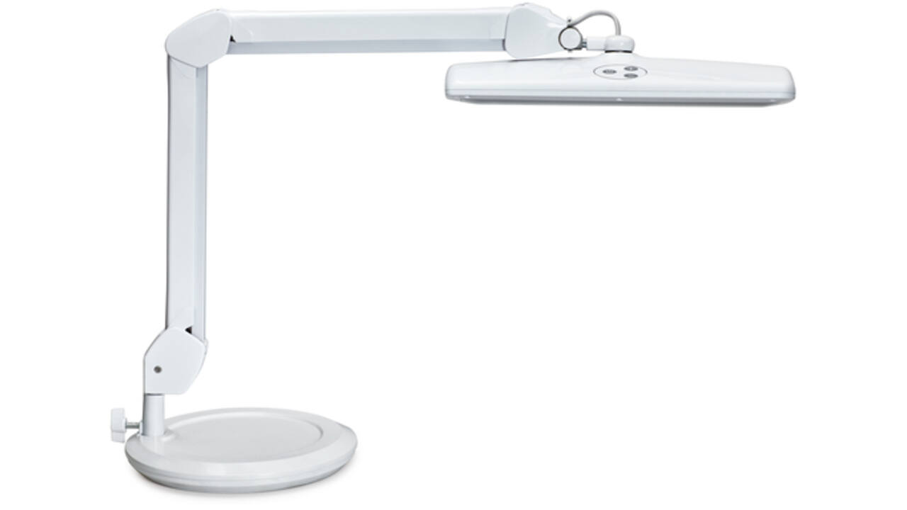Werkpleklamp MAUL Intro LED dimbaar op voet wit