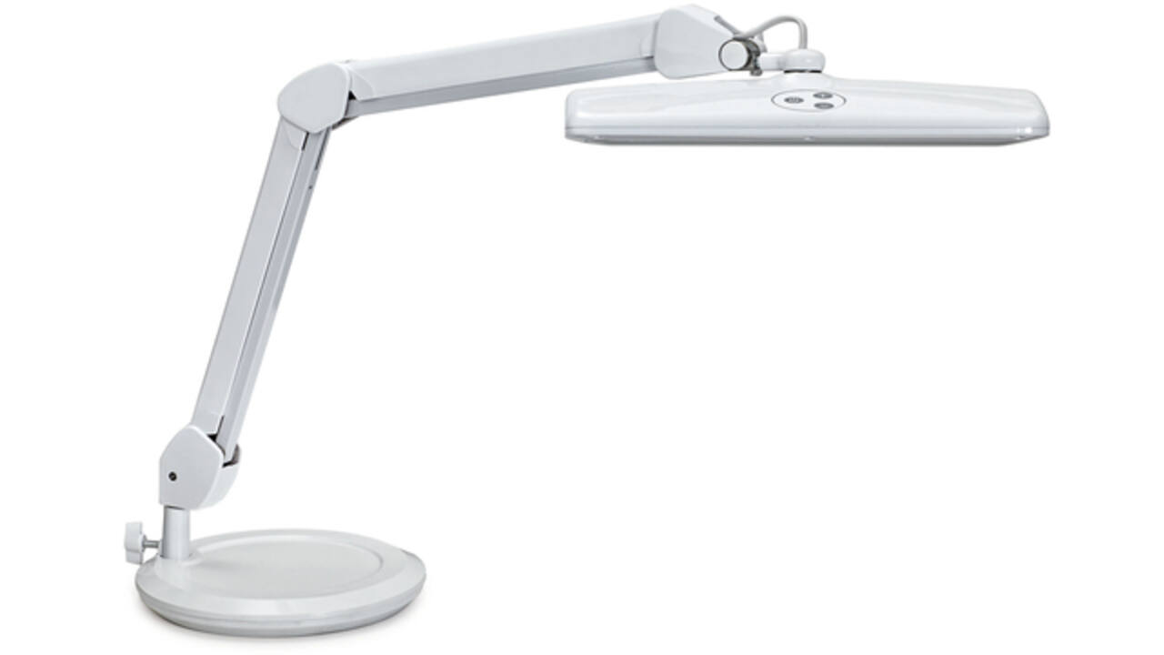 Werkpleklamp MAUL Intro LED dimbaar op voet wit