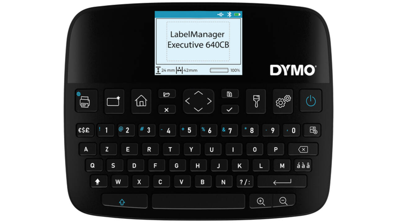 Labelprinter Dymo LabelManager Executive 640CB draagbaar azerty 24mm zwart in koffer