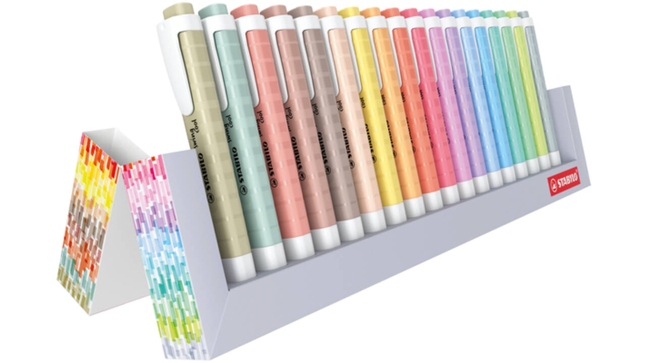 Markeerstift STABILO Swing cool nature colors deskset 18 stuks