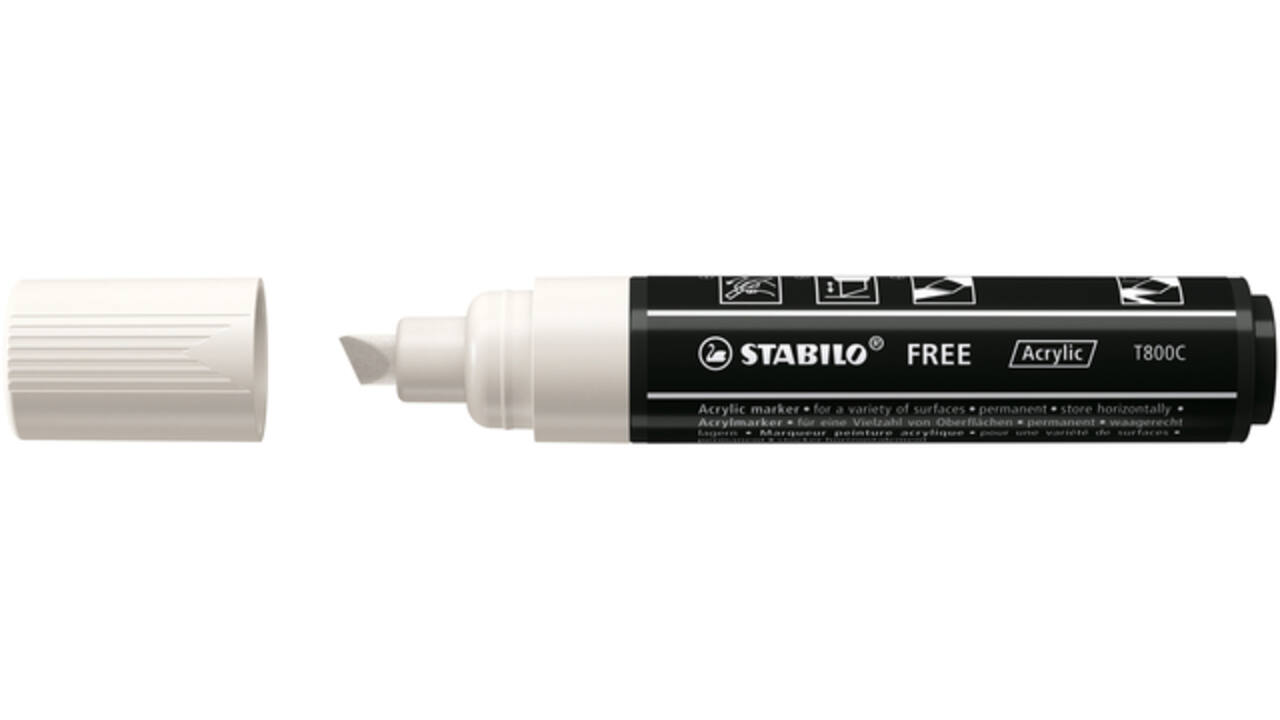 Acrylmarker STABILO Free Acrylic T800C wit