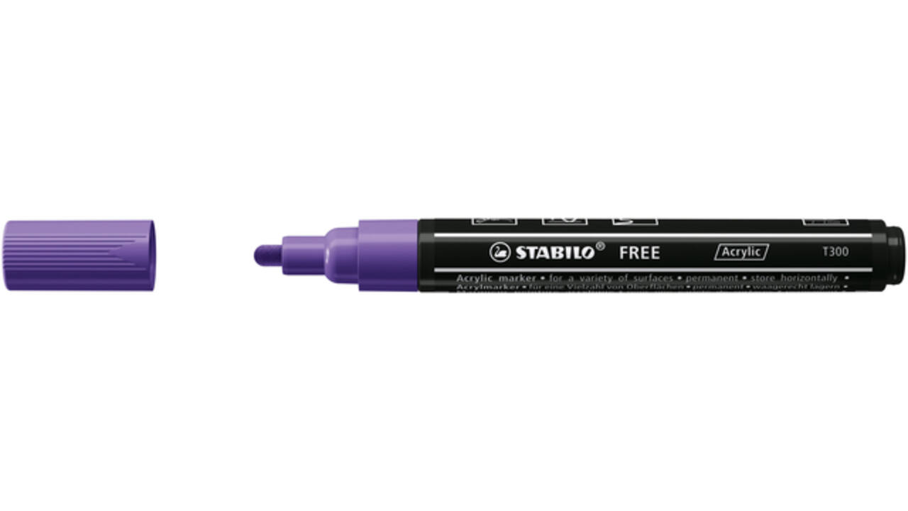 Acrylmarker STABILO Free Acrylic T300 paars