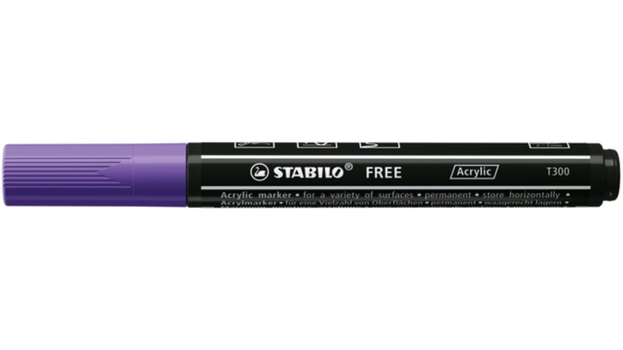 Acrylmarker STABILO Free Acrylic T300 paars