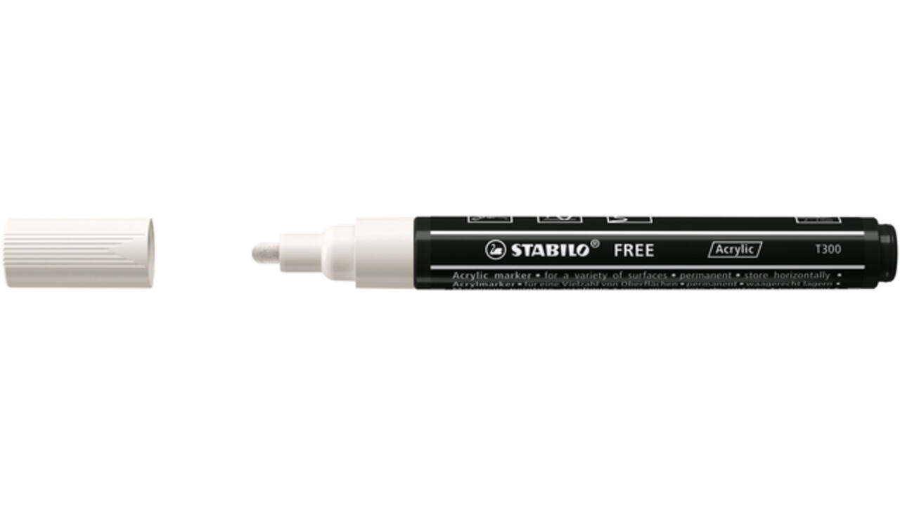 Acrylmarker STABILO Free Acrylic T300 wit