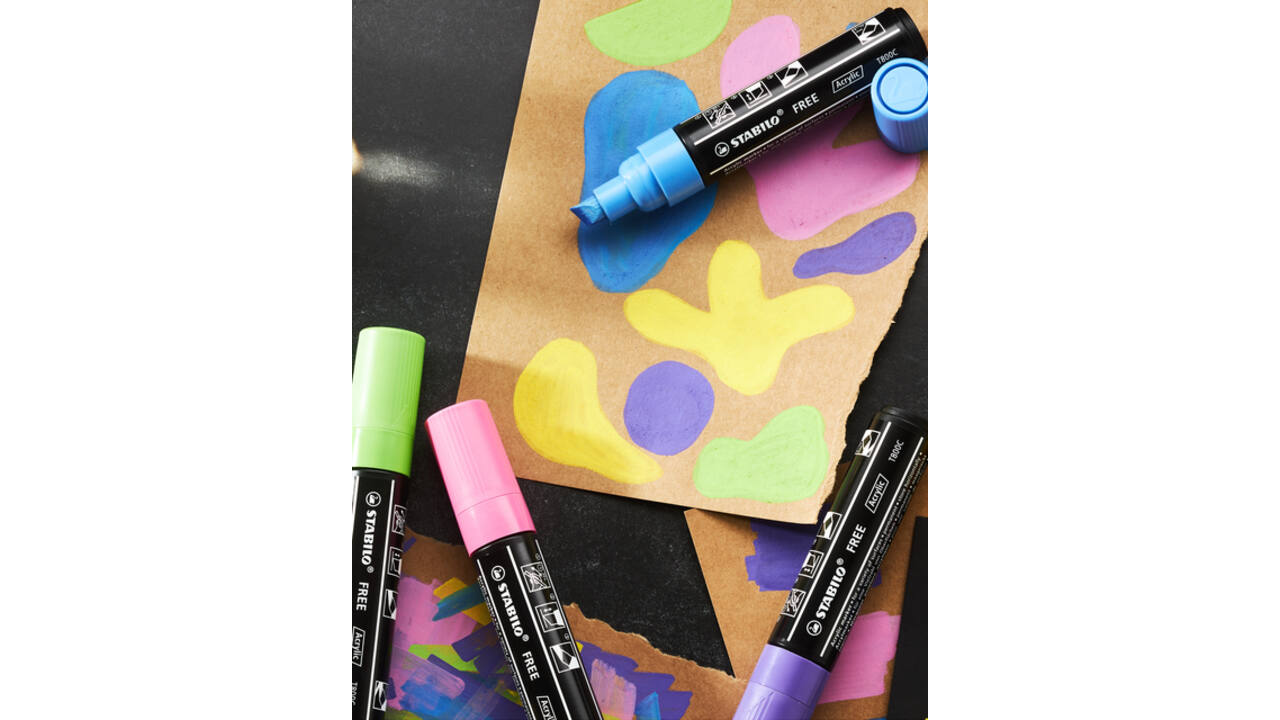 Acrylmarker STABILO Free Acrylic T800C zwart