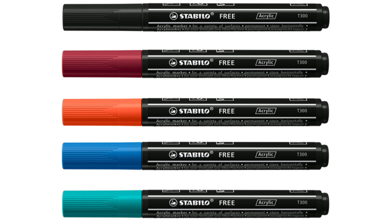 Acrylmarker STABILO Free Acrylic T300 Urban assorti 5 stuks