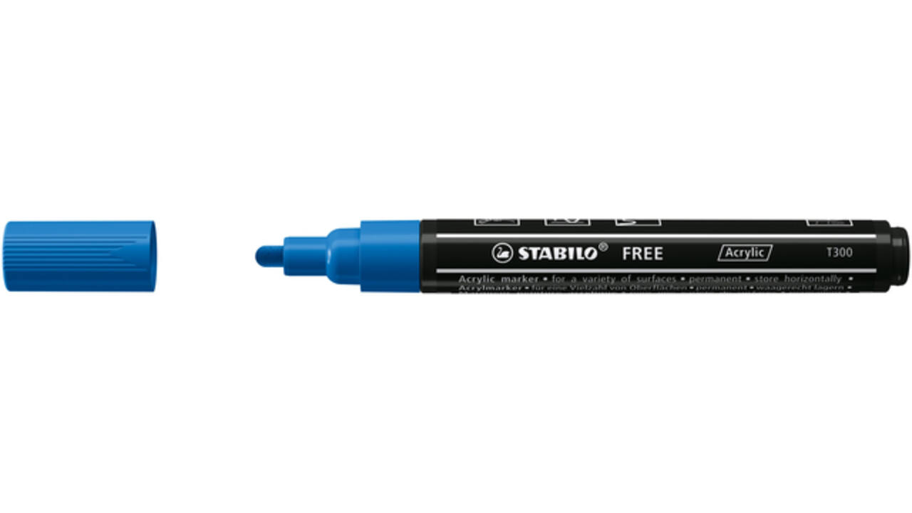 Acrylmarker STABILO Free Acrylic T300 donkerblauw