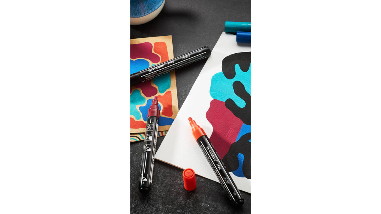 Acrylmarker STABILO Free Acrylic T300 zwart
