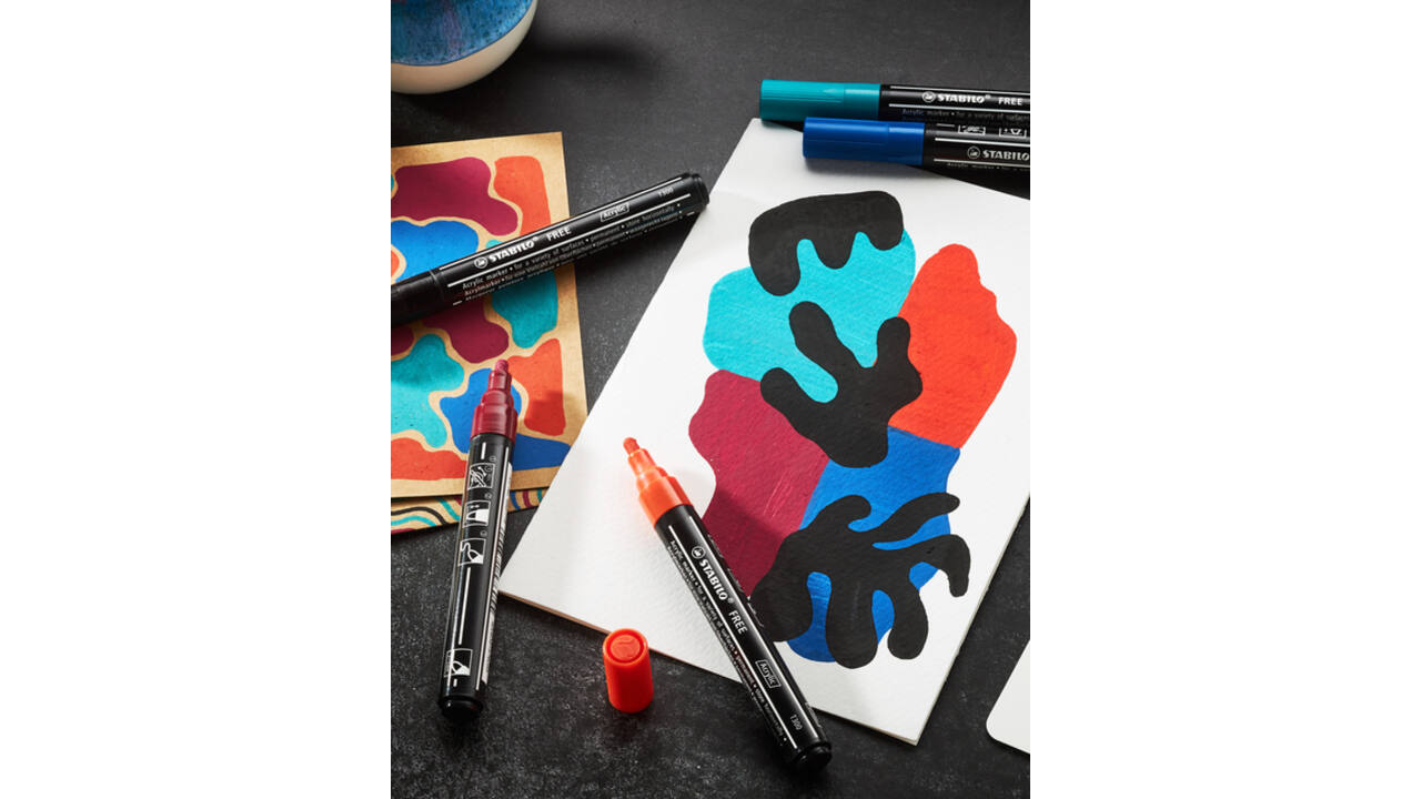Acrylmarker STABILO Free Acrylic T300 geel