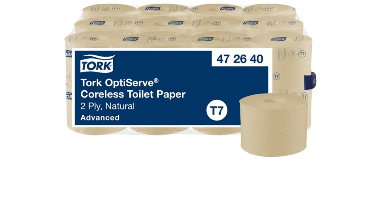 Toiletpapier Tork T7 Advanced Optiserve Coreless 2-laags 94m naturel 472640