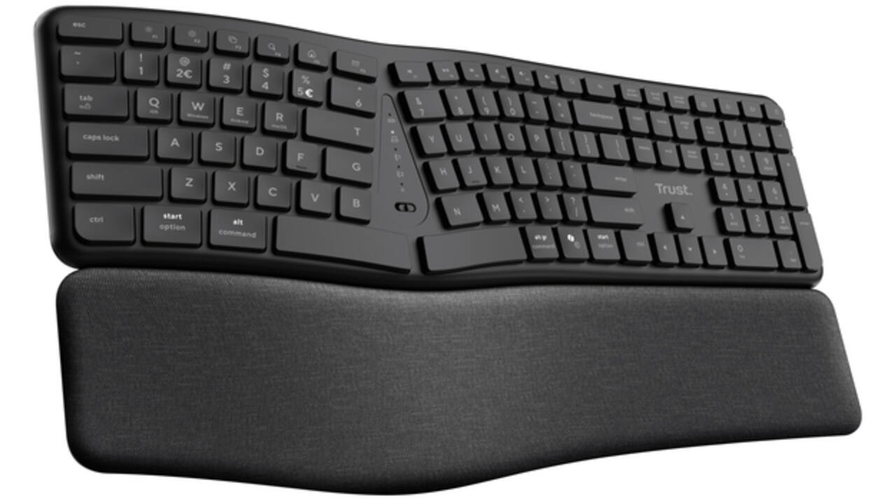 Toetsenbord Trust Keyra Ergo Multi draadloos