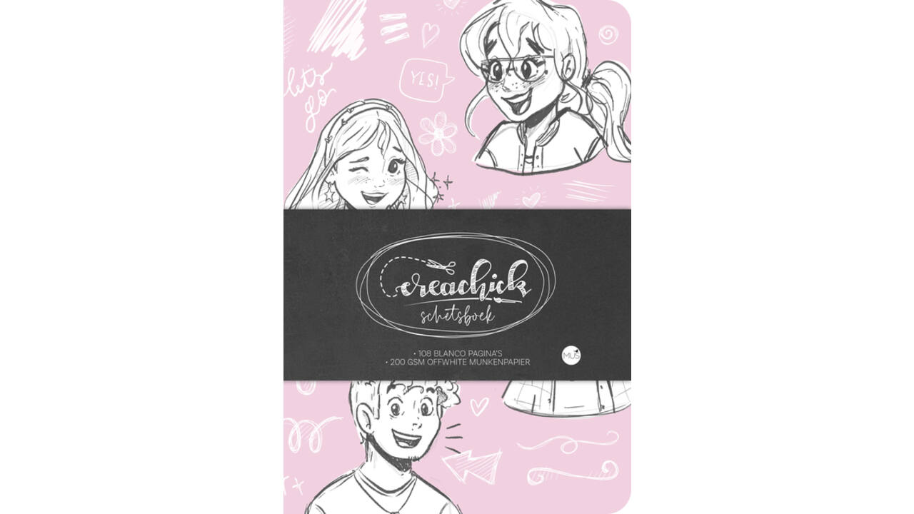 Schetsboek CreaChick Pink