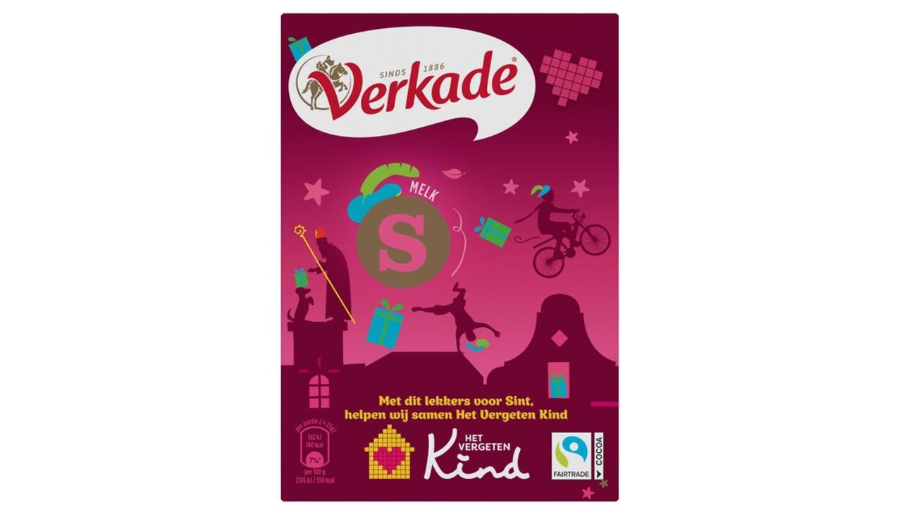 Chocoladeletter Verkade melk S 65 gram