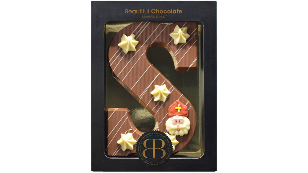 Chocoladeletter BB luxe melk S 220 gram