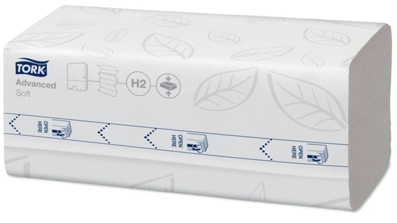 Handdoek Tork H2 Xpress compressed Advanced multifold 2-laags 212x320mm 12x200 vel wit 120454