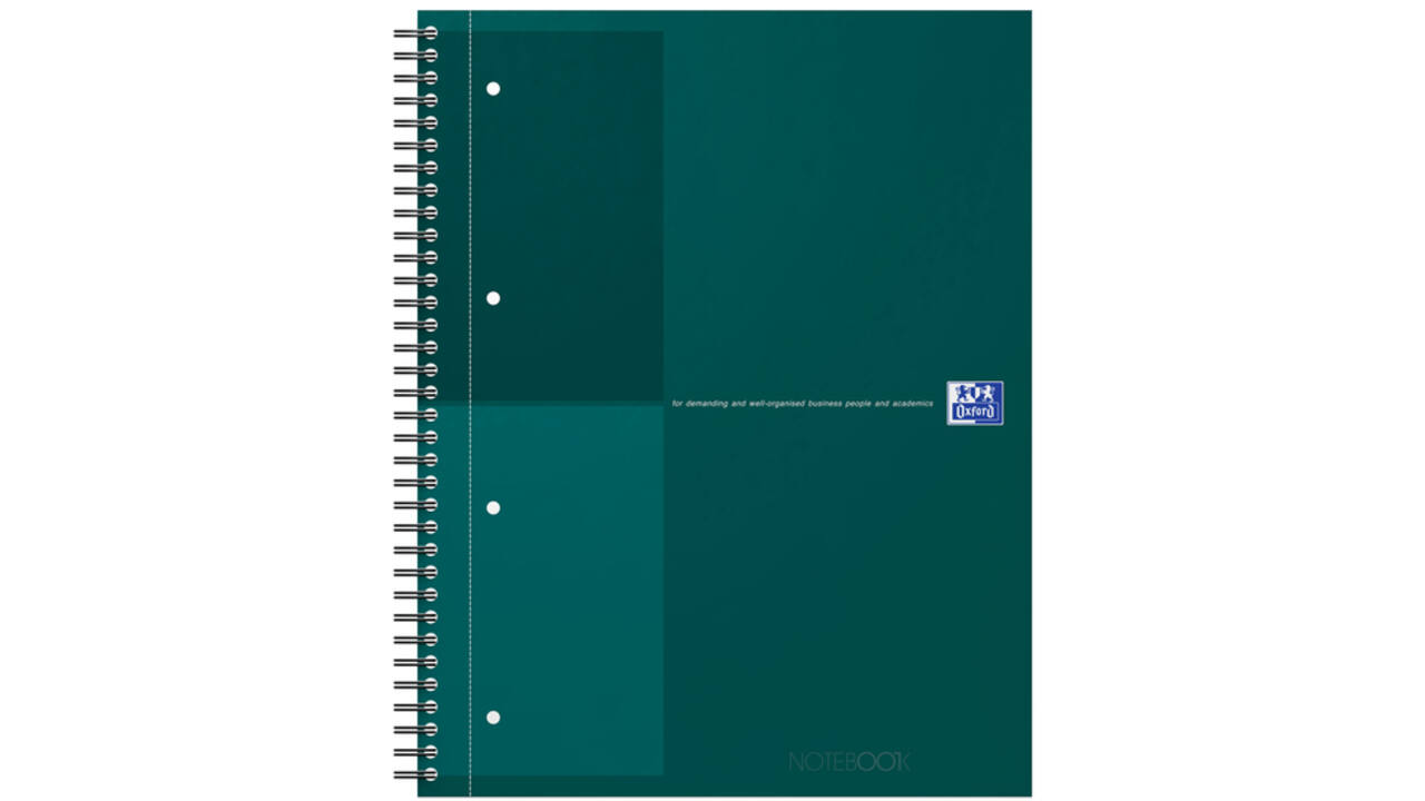 Spiraalblok Oxford International Notebook A4+ lijn groen
