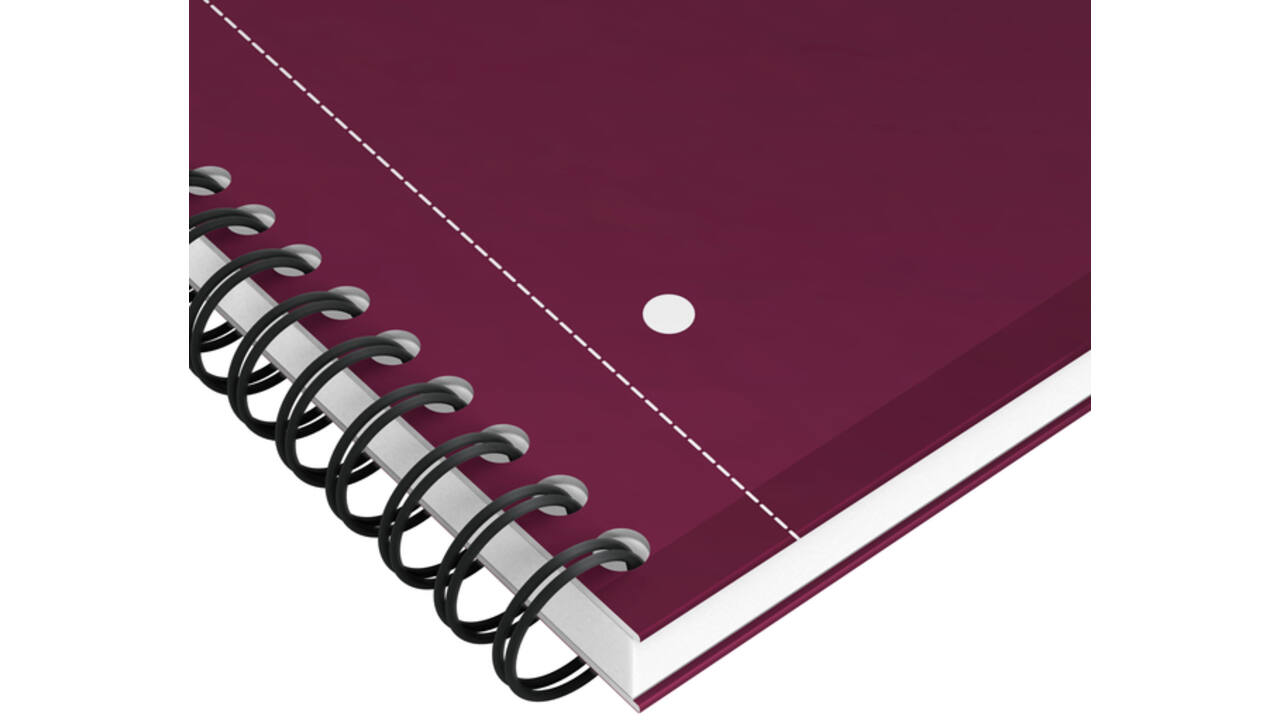Spiraalblok Oxford International Notebook A4+ lijn rood