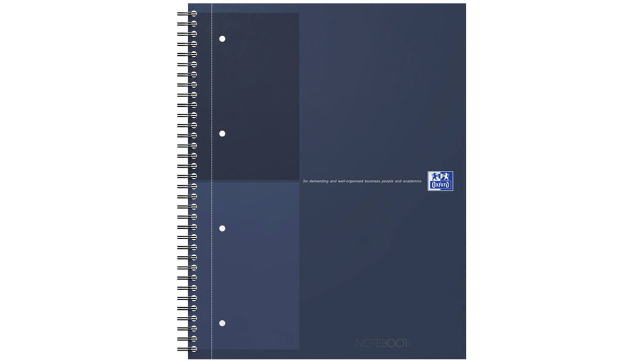 Spiraalblok Oxford International Notebook A4+ lijn blauw