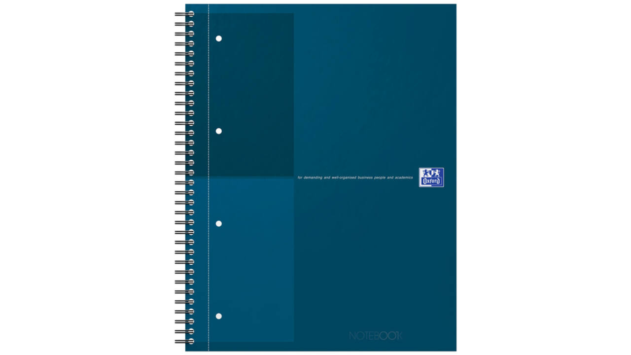 Spiraalblok Oxford International Notebook A4+ lijn petrol blauw