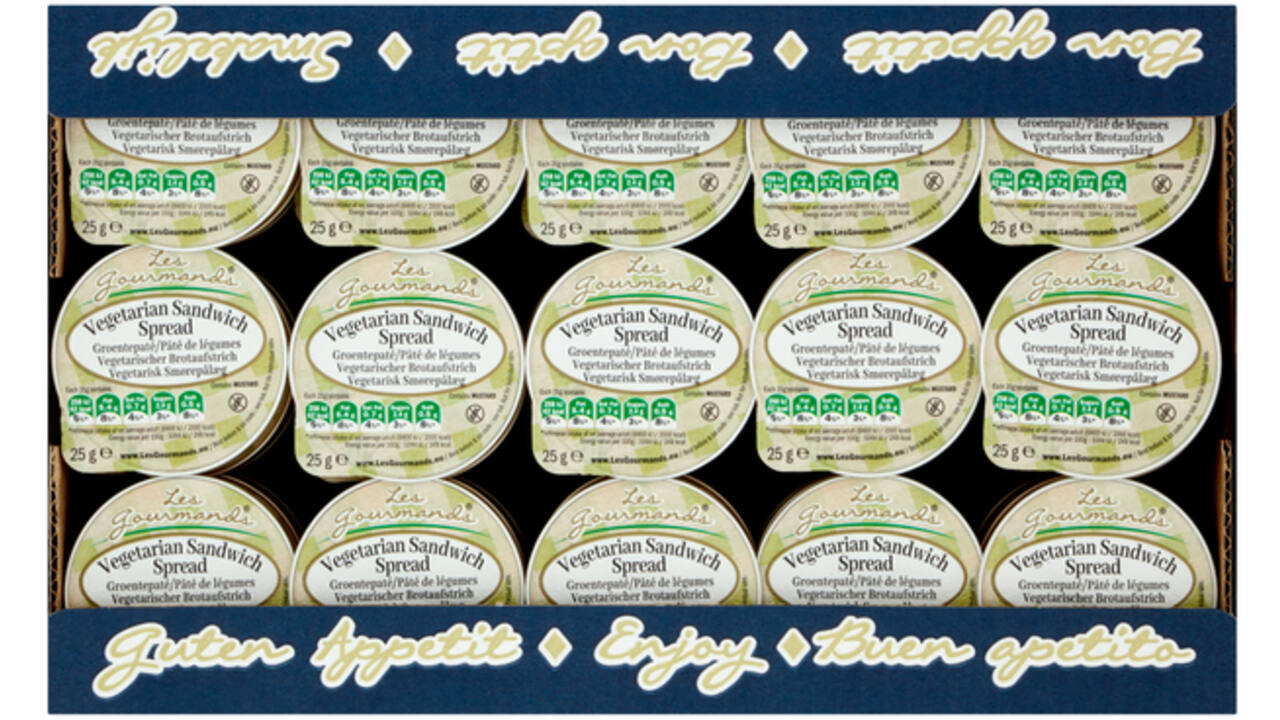 Sandwich spread Les Gourmands vega 45x25 gram cupjes