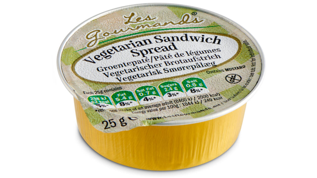 Sandwich spread Les Gourmands vega 45x25 gram cupjes
