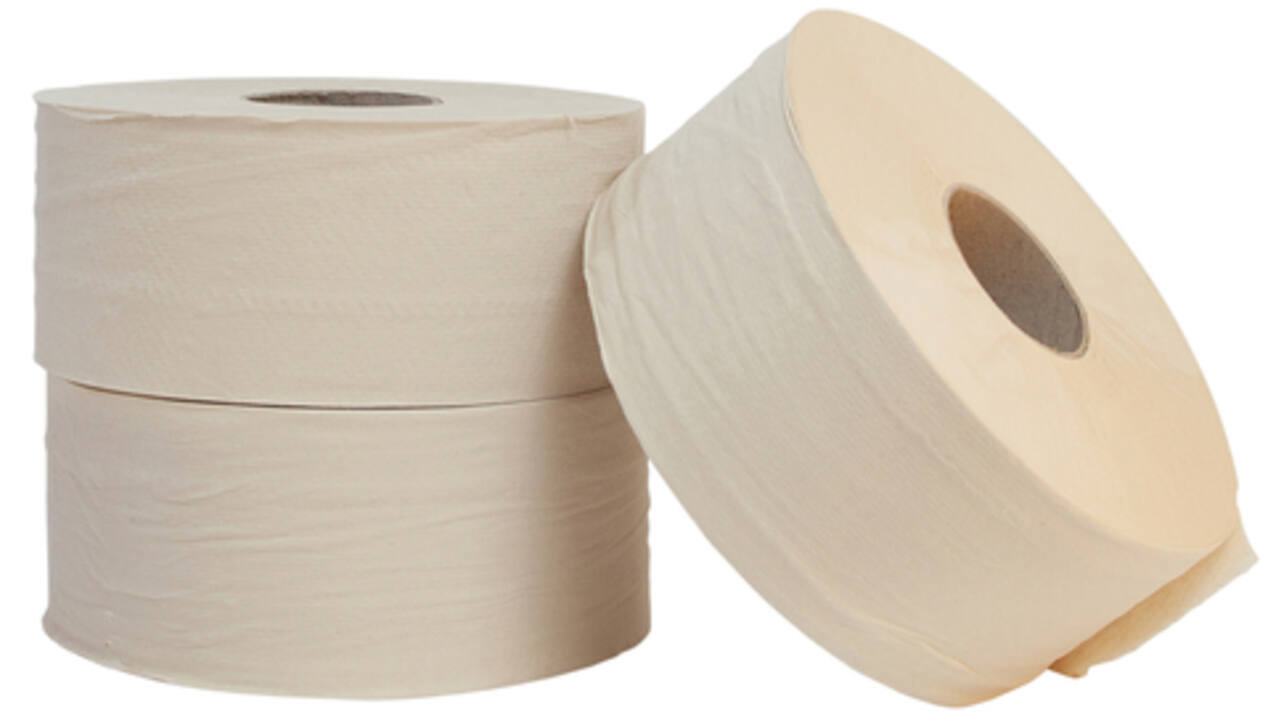 Toiletpapier The Good Roll jumbo klein bamboe 2-laags 18x180m naturel