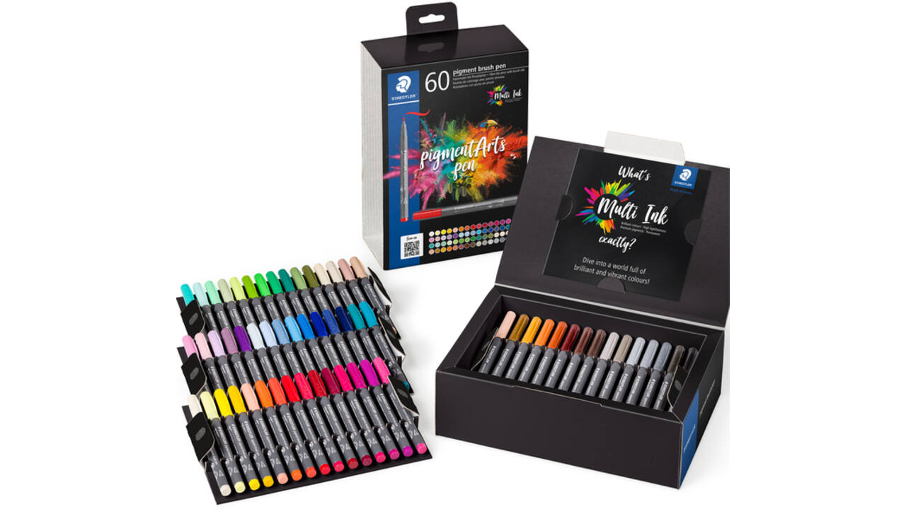 Brushpen Staedtler PigmentArts set à 60 kleuren